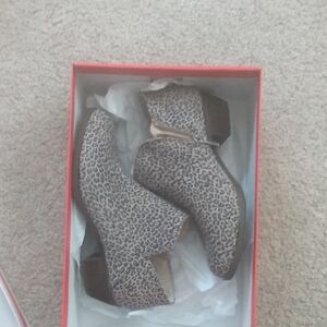 Leopard Print Ankle Boots,  NEW,